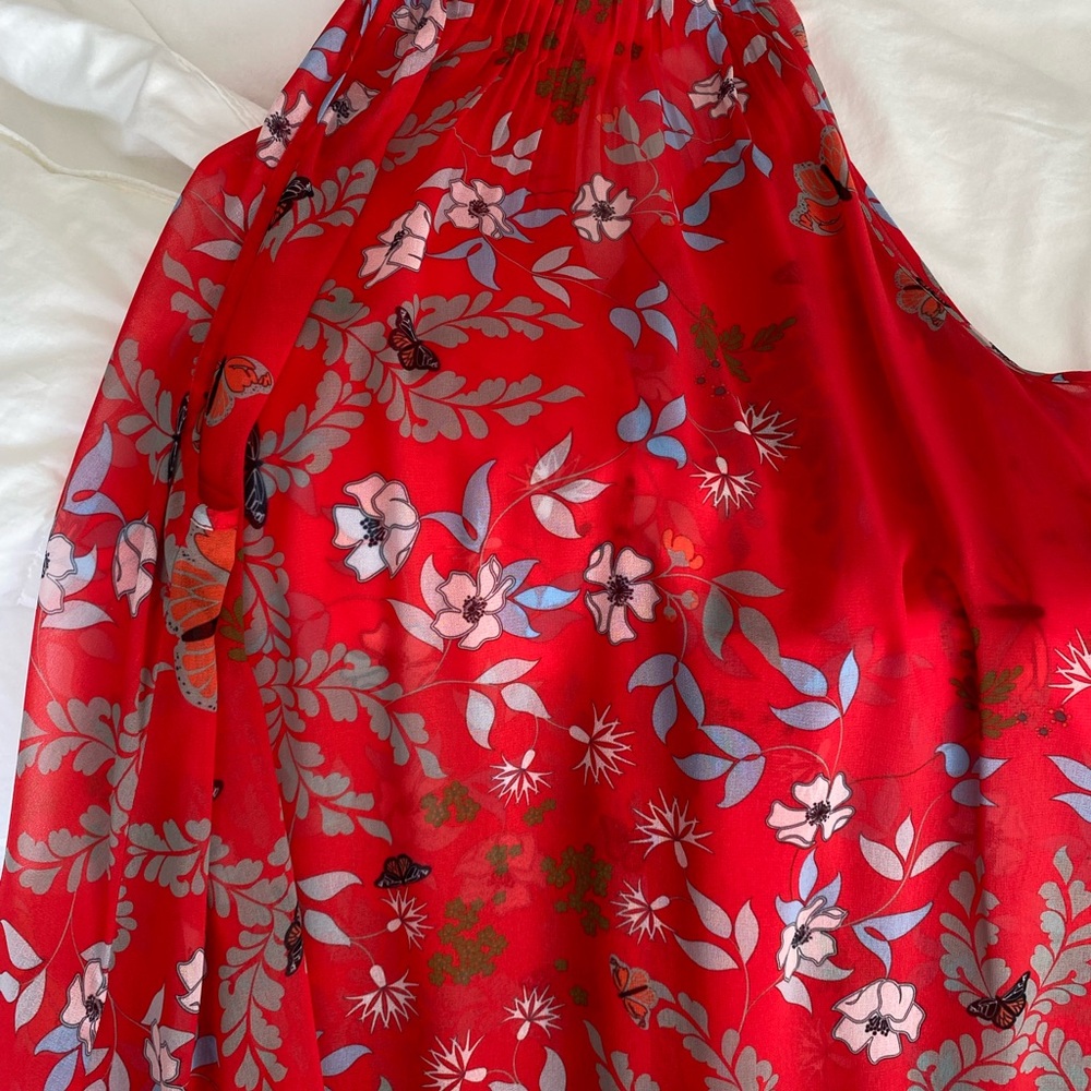 Ted Baker Kyoto Red and Purple Floral coverup